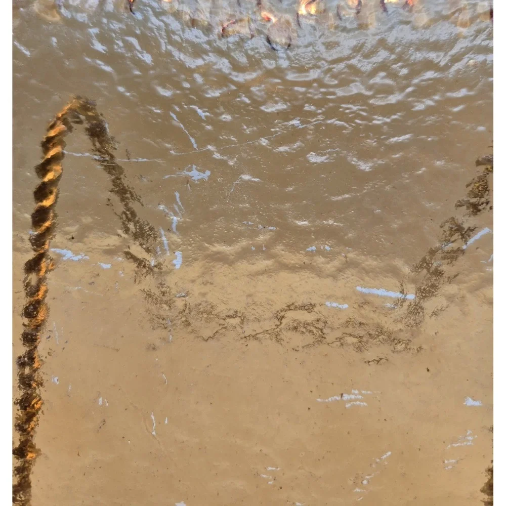 Vintage Amber Glass Curved Serving Tray - Japan 20th Century B#27